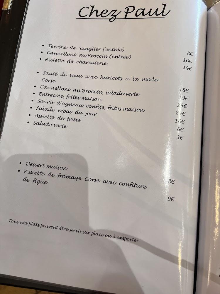 Chez Paul - Menu Image 4